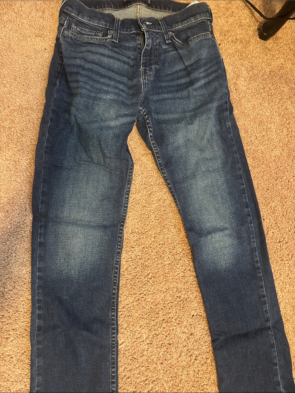 Hollister Boys Blue Faded Straight Jeans
